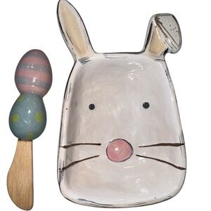 Mud Pie Ceramic Bunny Dip Set
